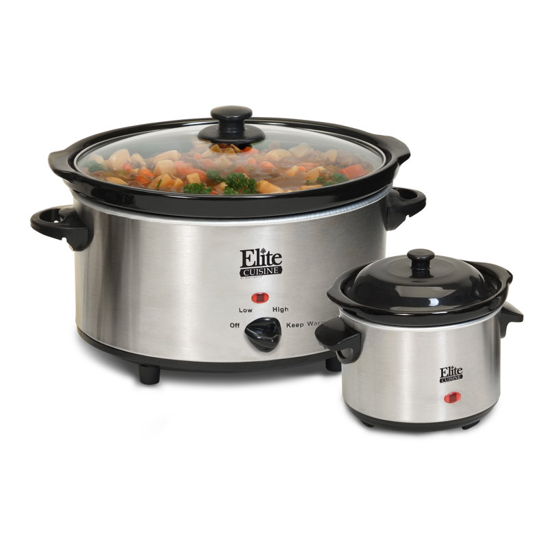 Elite by MaxiMatic Cuisine 5Quart Slow Cooker with Mini Dipper